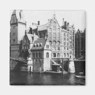 Beskåda av Speicherstadten Hamburg, c.1910 Magnet