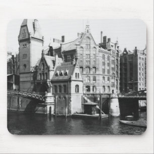 Beskåda av Speicherstadten Hamburg, c.1910 Musmatta