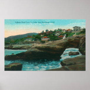 Beskåda av Sphinxhuvudet CaveLa Jolla, CA Poster