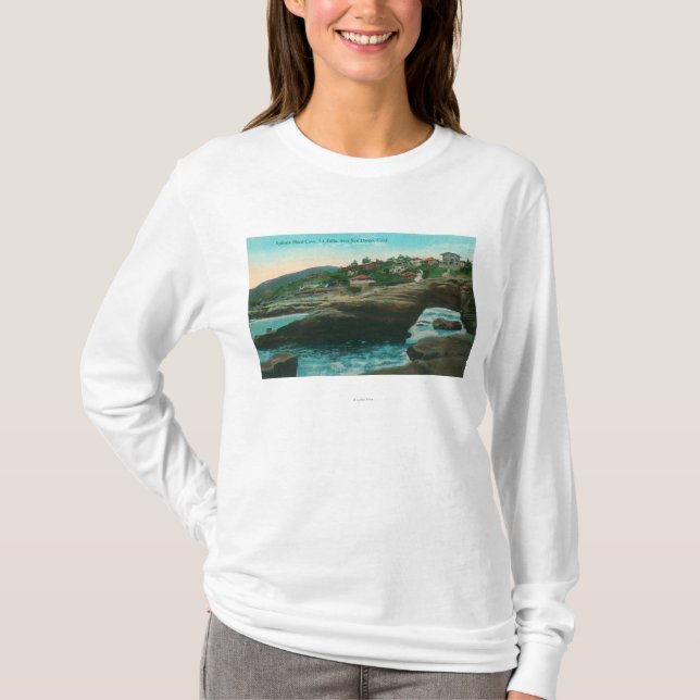 Beskåda av Sphinxhuvudet CaveLa Jolla, CA Tee (Framsida)