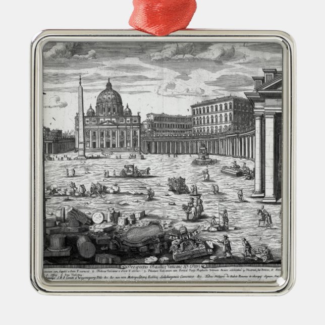 Beskåda av St Peter, Rome Julgransprydnad Metall (Framsidan)