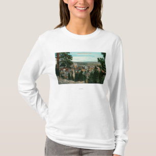 Beskåda av stad till och med träden tee shirt