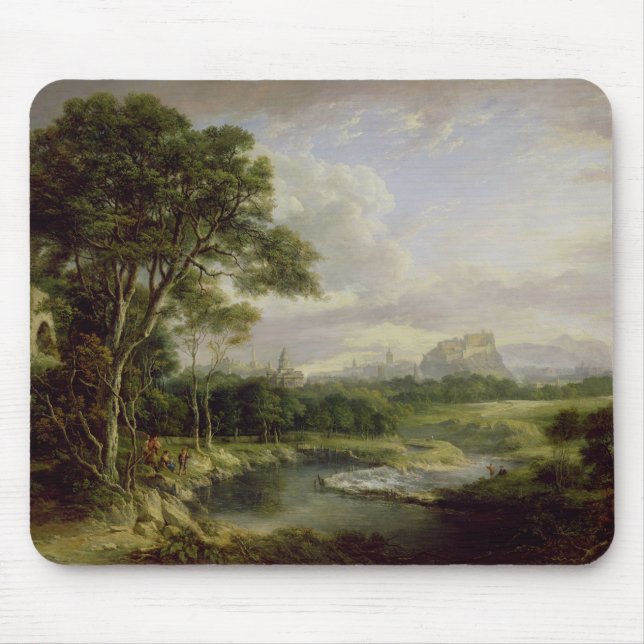 Beskåda av staden av Edinburgh, c.1822 (olja på Musmatta (Framsidan)