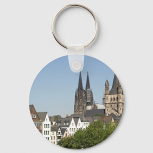 Beskåda av staden av Koeln (Cologne) i Tyskland Nyckelring
