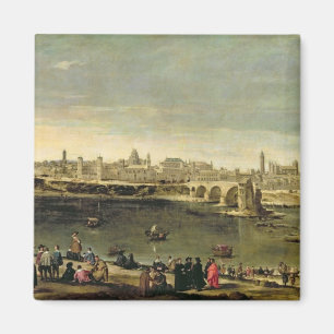 Beskåda av staden av Zaragoza Magnet