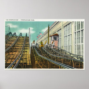 Beskåda av Steeplechaserollercoasteren Poster