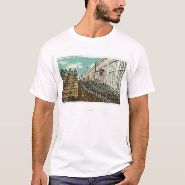 Beskåda av Steeplechaserollercoasteren Tee Shirt (Framsida)