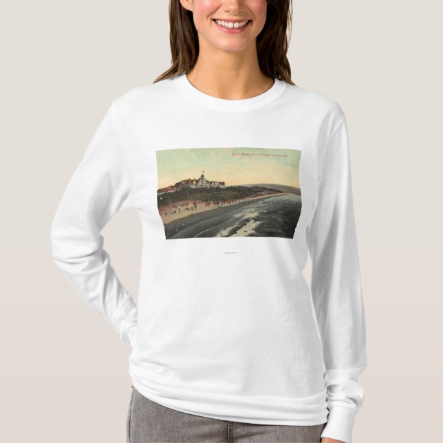 Beskåda av stranden & hotellet Redondo T Shirt (Framsida)