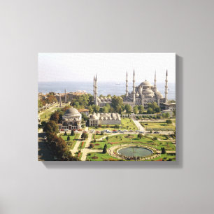 Beskåda av sultanen Ahmet som Camii byggde 1609-1 Canvastryck