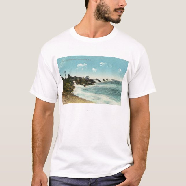 Beskåda av surfan och vågbrytaren t-shirt (Framsida)