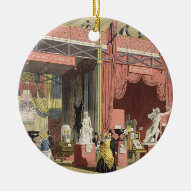 Beskåda av sverigen, norge, och Danmark delar upp Julgransprydnad Keramik (Framsidan)