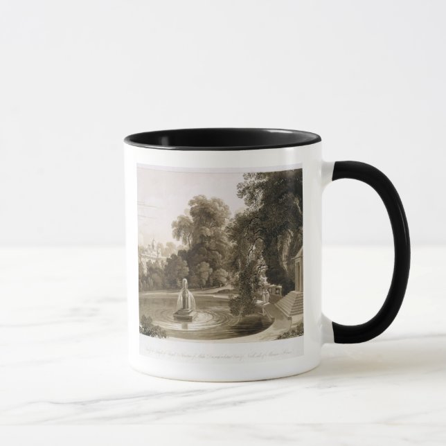 Beskåda av tempelet av Suryah och fontänen av M Mugg (Höger)