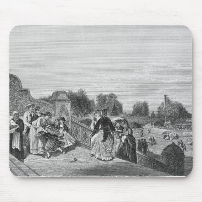 Beskåda av terrassen, Central Park, 1872 Musmatta (Framsidan)