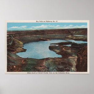Beskåda av torra nedgångar från Hwy. 10Washingt Poster