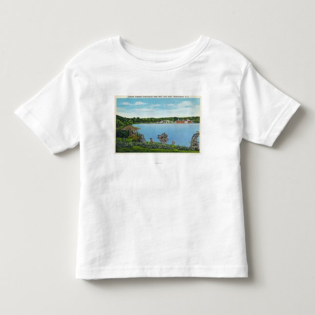 Beskåda av Town från den västra sjövägen Tee Shirt (Framsida)