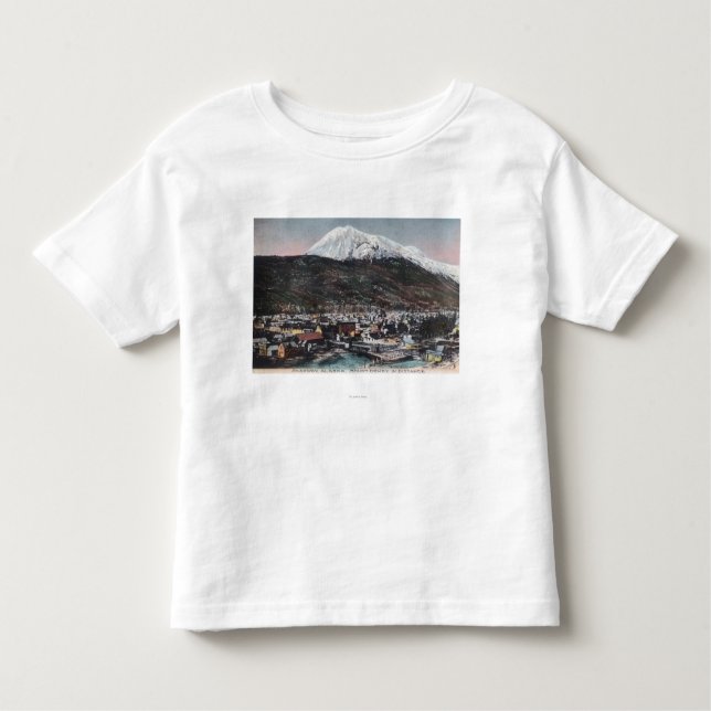 Beskåda av Town och montera DeweySkagway, AK Tee Shirt (Framsida)