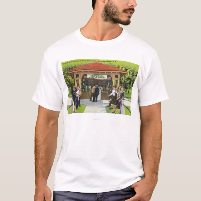 Beskåda av turister på det Hathorn vårhuset Tee Shirt (Framsida)