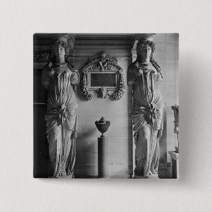 Beskåda av två caryatids från caryatids'na knapp