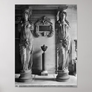 Beskåda av två caryatids från caryatids'na poster