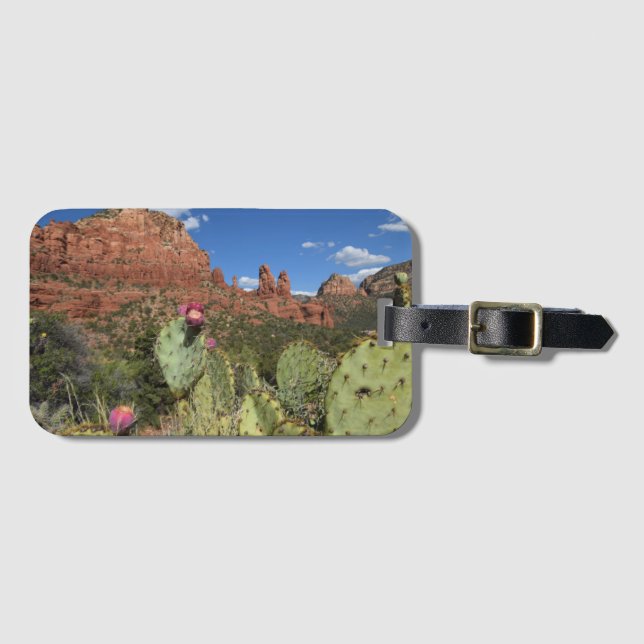 Beskåda av tvilling- Buttes | Sedona, Arizona Bagagebricka (Framsida horisontal)