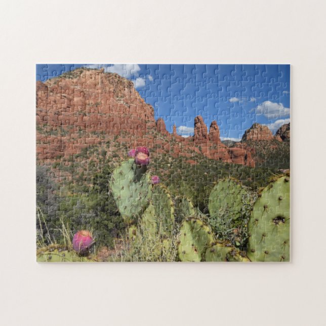 Beskåda av tvilling- Buttes | Sedona, Arizona Pussel (Horisontell)