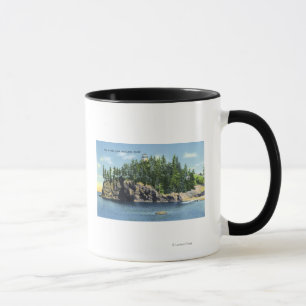 Beskåda av uggla Head fyr 2 Mugg