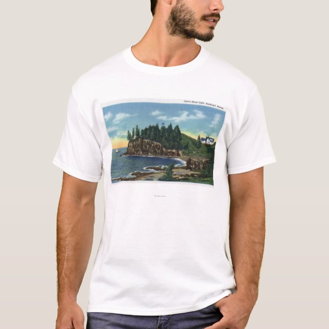 Beskåda av uggla Head fyr T Shirt (Framsida)