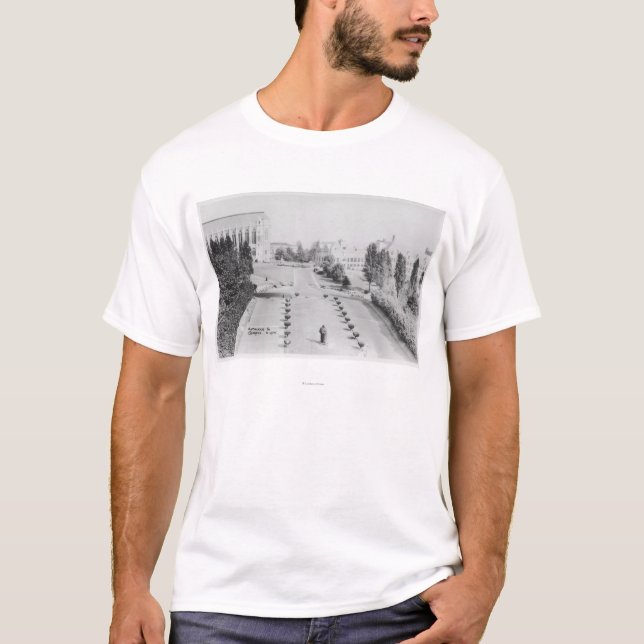 Beskåda av universiteten av WA-universitetsområdet T Shirt (Framsida)