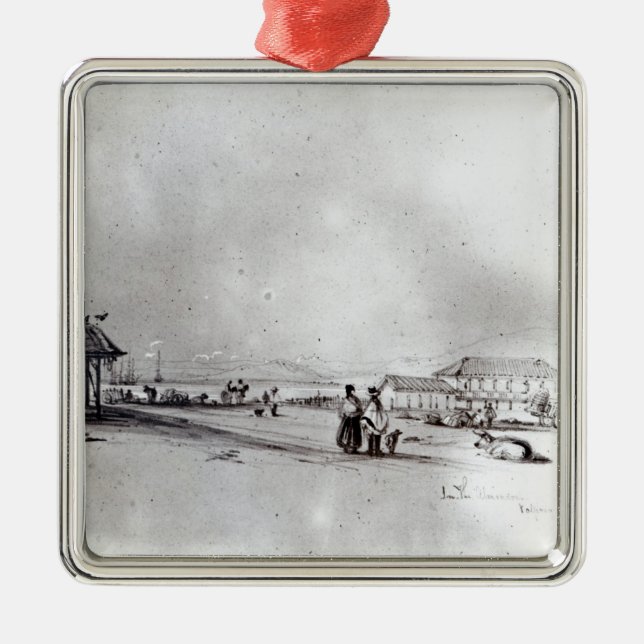 Beskåda av Valparaiso, 1834 Julgransprydnad Metall (Framsidan)