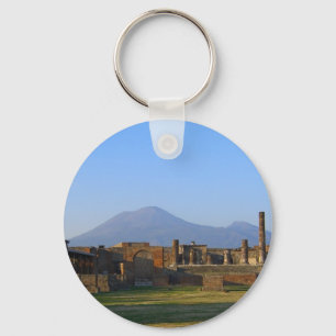 Beskåda av Vesuvius över fördärvar av Pompeii Nyckelring