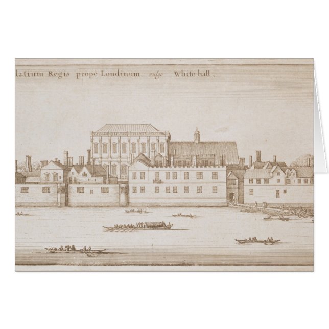 Beskåda av Whitehall, 1645 Hälsningskort (Framsidan Horizontal)