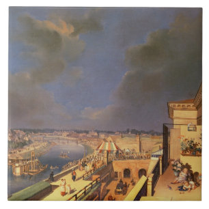 Beskåda av Wien, 1819 (olja på kanfas) Kakelplatta
