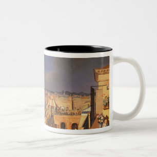 Beskåda av Wien, 1819 (olja på kanfas) Två-Tonad Mugg