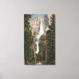 Beskåda av Yosemite Falls & dalen Canvastryck