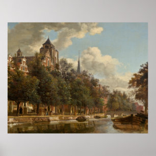 Beskåda besegrar en holländsk kanal vid Jan Poster