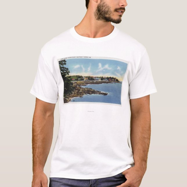 Beskåda det Along hav pekar, hem vid havet Tee Shirt (Framsida)