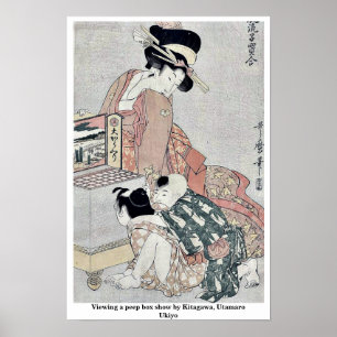 Beskåda ett pip boxas showen vid Kitagawa, Utamar Poster