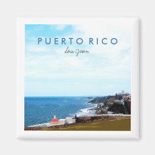 Beskåda från El Morro, San Juan, Puerto Rico Magnet