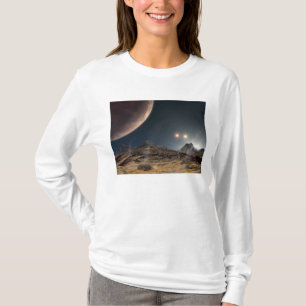 Beskåda från en hypotetisk måne i omlopp t-shirt
