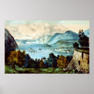 Beskåda från fort Putnam - väster pekar Hudson Poster