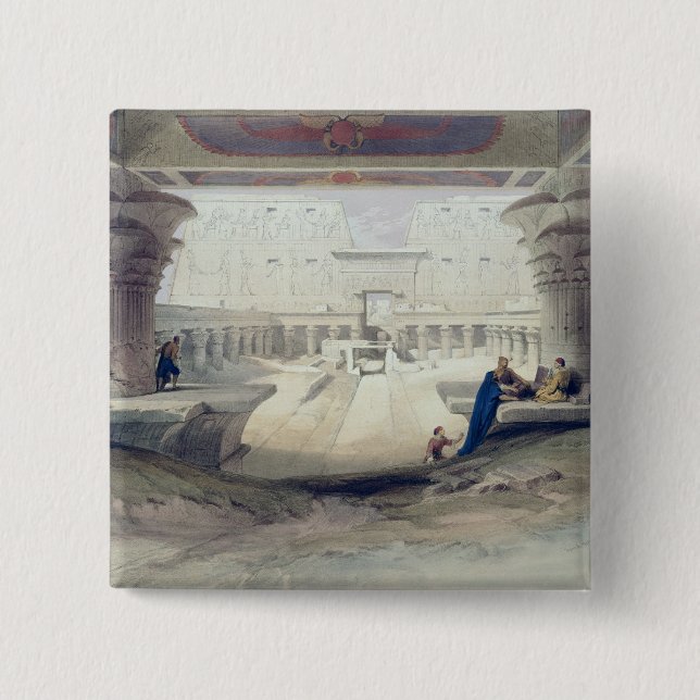 Beskåda från under porticoen av tempelet av Edfou, Knapp (Framsida)