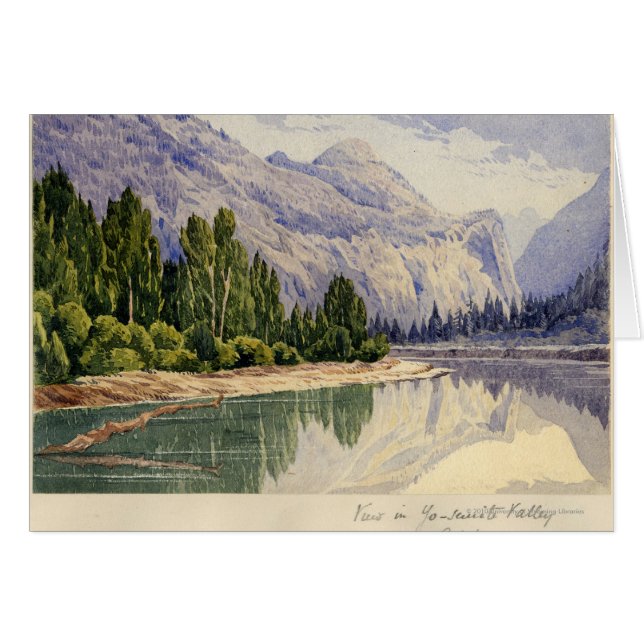 Beskåda i den Yo-Semite dalen Kalifornien Hälsningskort (Framsidan Horizontal)