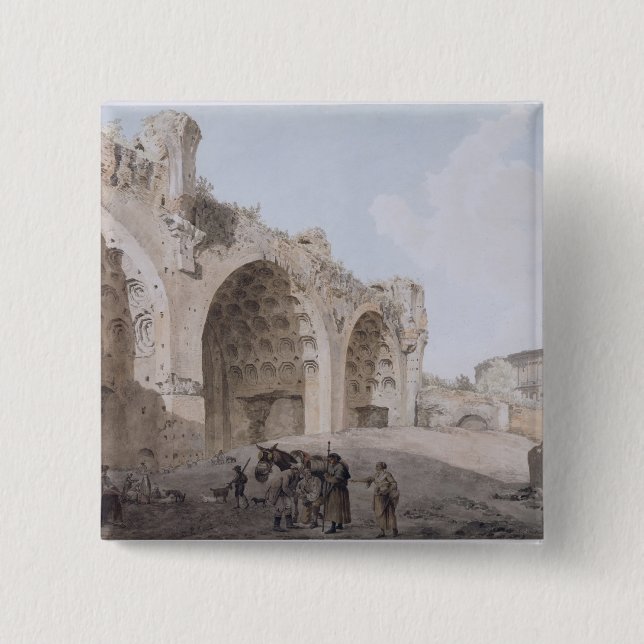 Beskåda i det romerska fora (tempelet av fred) knapp (Framsida)