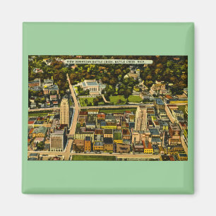 Beskåda i stadens centrum Battle Creek, Michigan Magnet