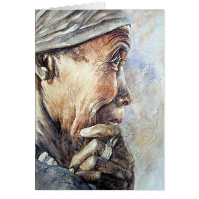 Beskåda kvinnan hälsningskort (Framsidan)