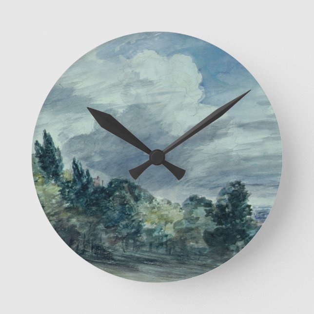 Beskåda över en sned boll landskap, med träd i rund klocka (Framsida)