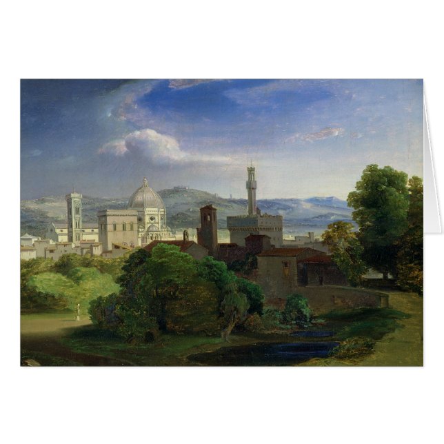 Beskåda över Florence, c.1829 Hälsningskort (Framsidan Horizontal)