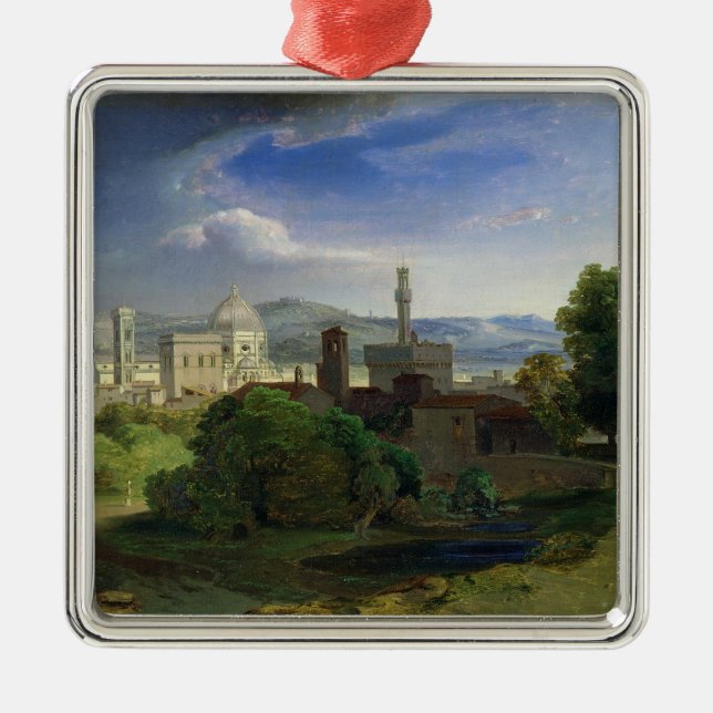 Beskåda över Florence, c.1829 Julgransprydnad Metall (Framsidan)