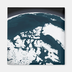 Beskåda över Grönland och det arktiska hav Magnet