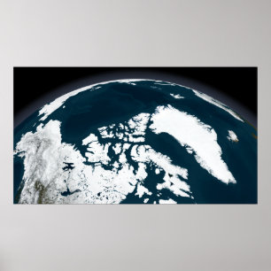 Beskåda över Grönland och det arktiska hav Poster